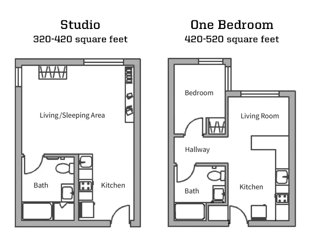 Graduate Village floor plans