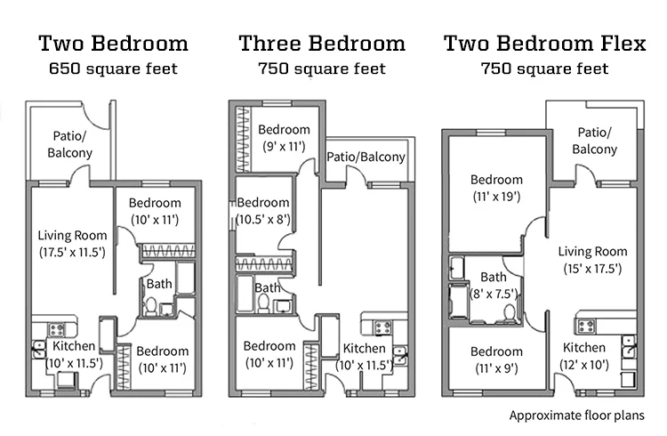 Spencer View Apartments floor plans