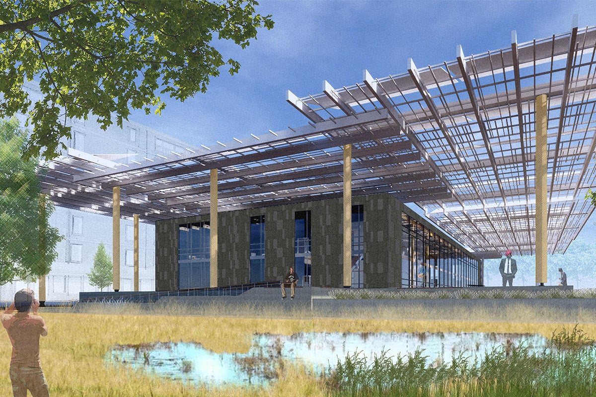 graphic of architecture rendering