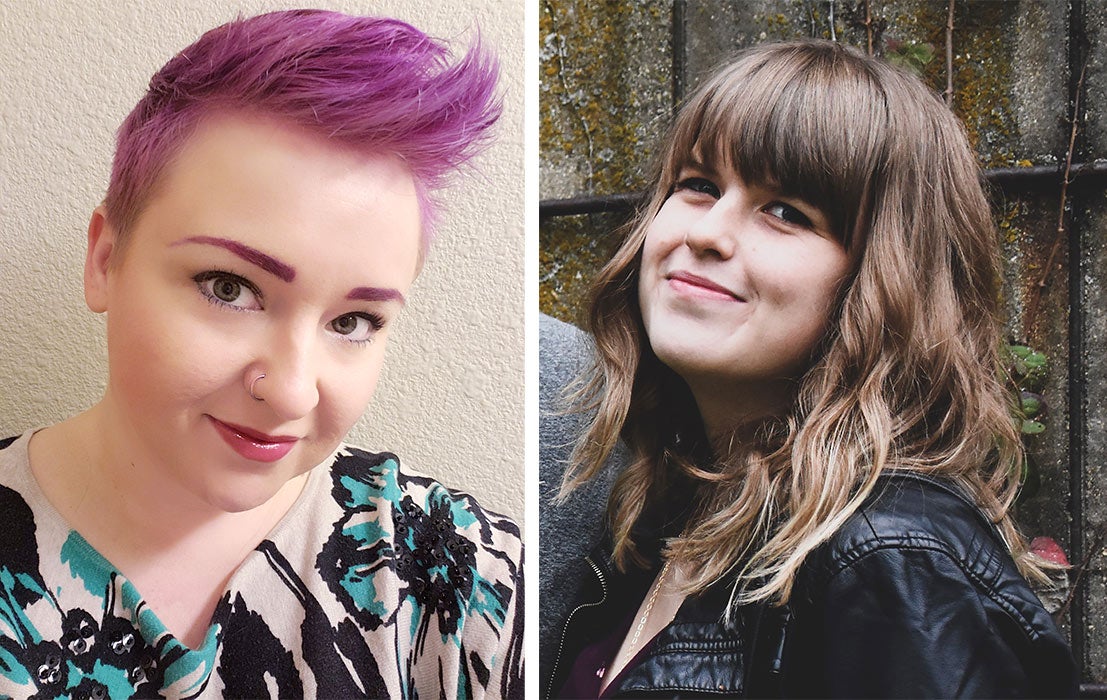 Portraits of students Amicia Nametka and Julia Roath