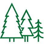 Green tree icons
