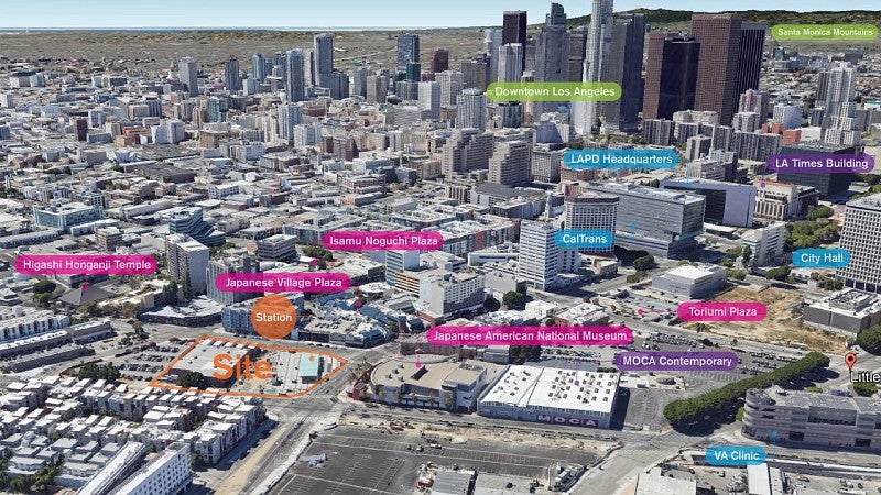 Photograph of the LA skyline for the studio class.