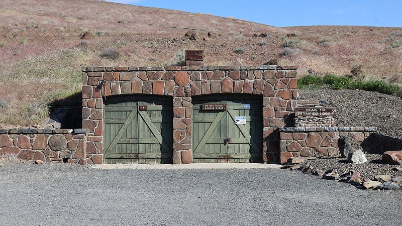 Garage in Ginkgo Petrified Forest State Park.