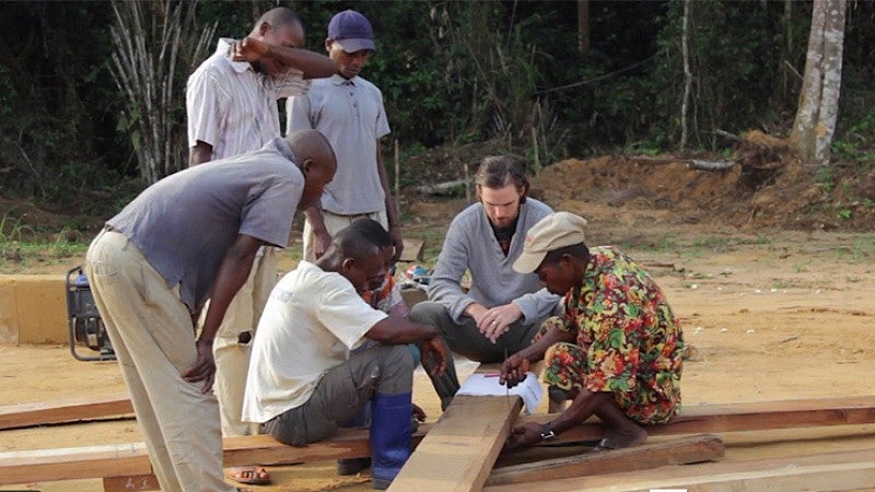 group discusses project