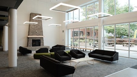 Campus Center chairs and lights. 