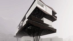 RALX's take on Frank Lloyd Wright's Hollyhock house for a design competition