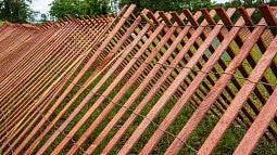 Close-up of art installation at the Fuller Initiative Land Lab