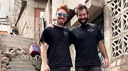 Two students in Peru
