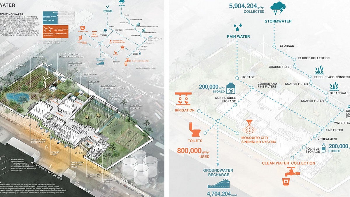 architectural rendering for mosquito research center