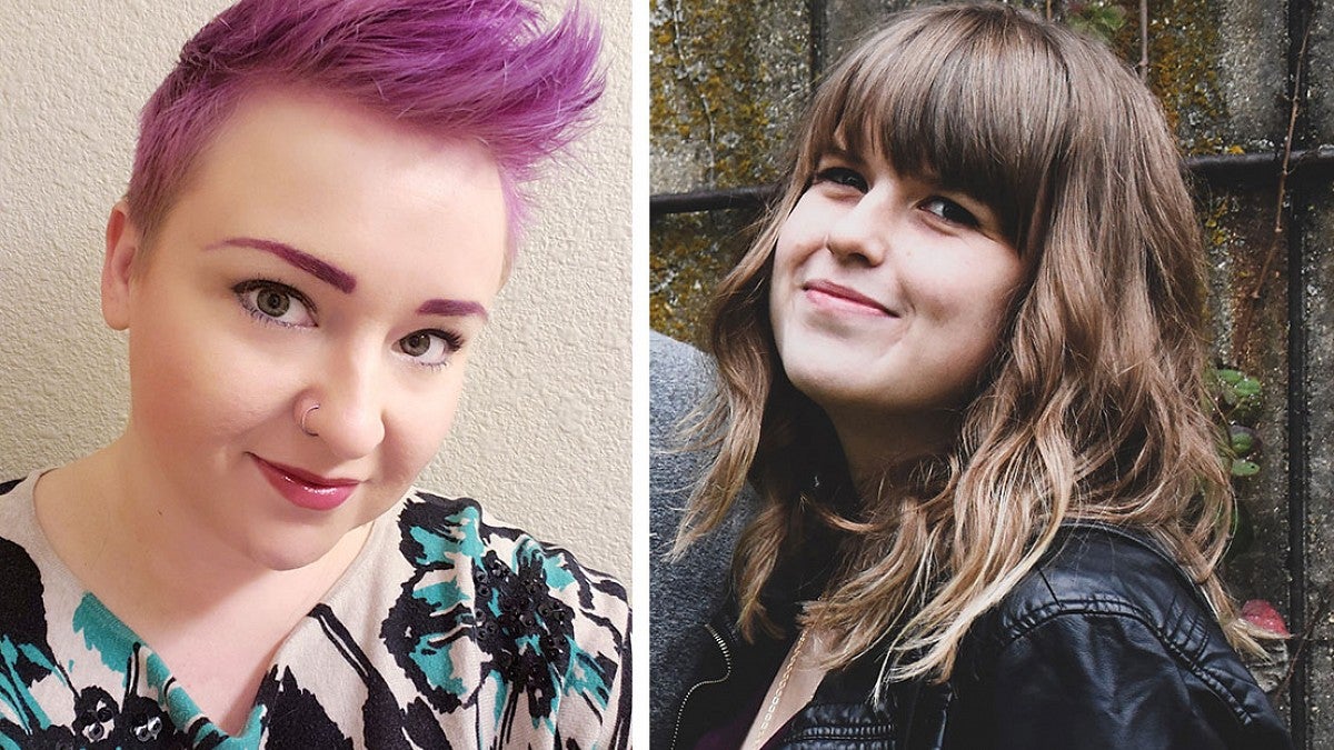 Portraits of students Amicia Nametka and Julia Roath