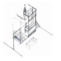 Drawing of a structure by Giovanni Fazzare. 