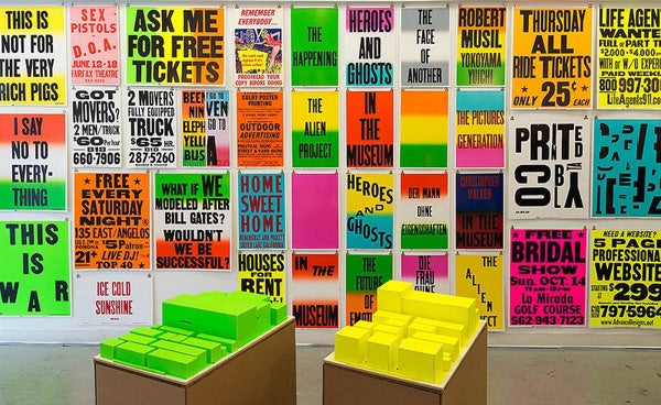 “In The Good Name of The Company,” an installation about the Colby Poster Printing Company now at For Your Art in Los Angeles, was co-curated by the UO’s Christopher Michlig. exhibit