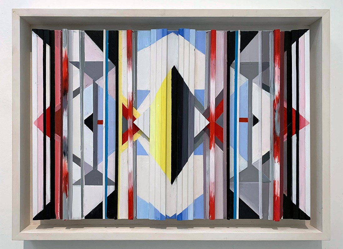 photo of a colorful bas relief artwork