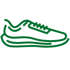 Green shoe icon