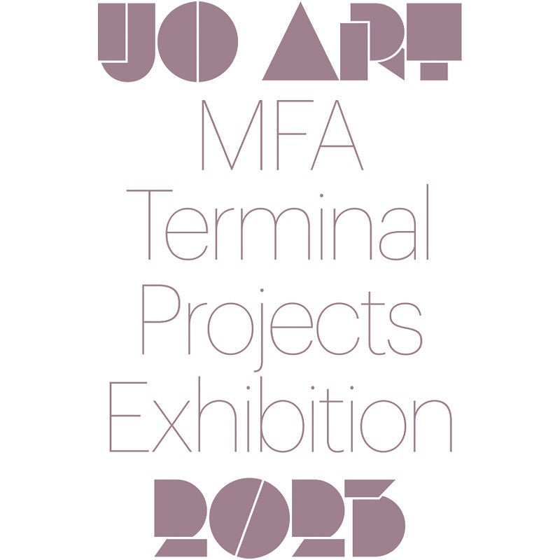Square UO MFA button for 2023. Text reads "UO ART MFA Terminal Projects 2023".