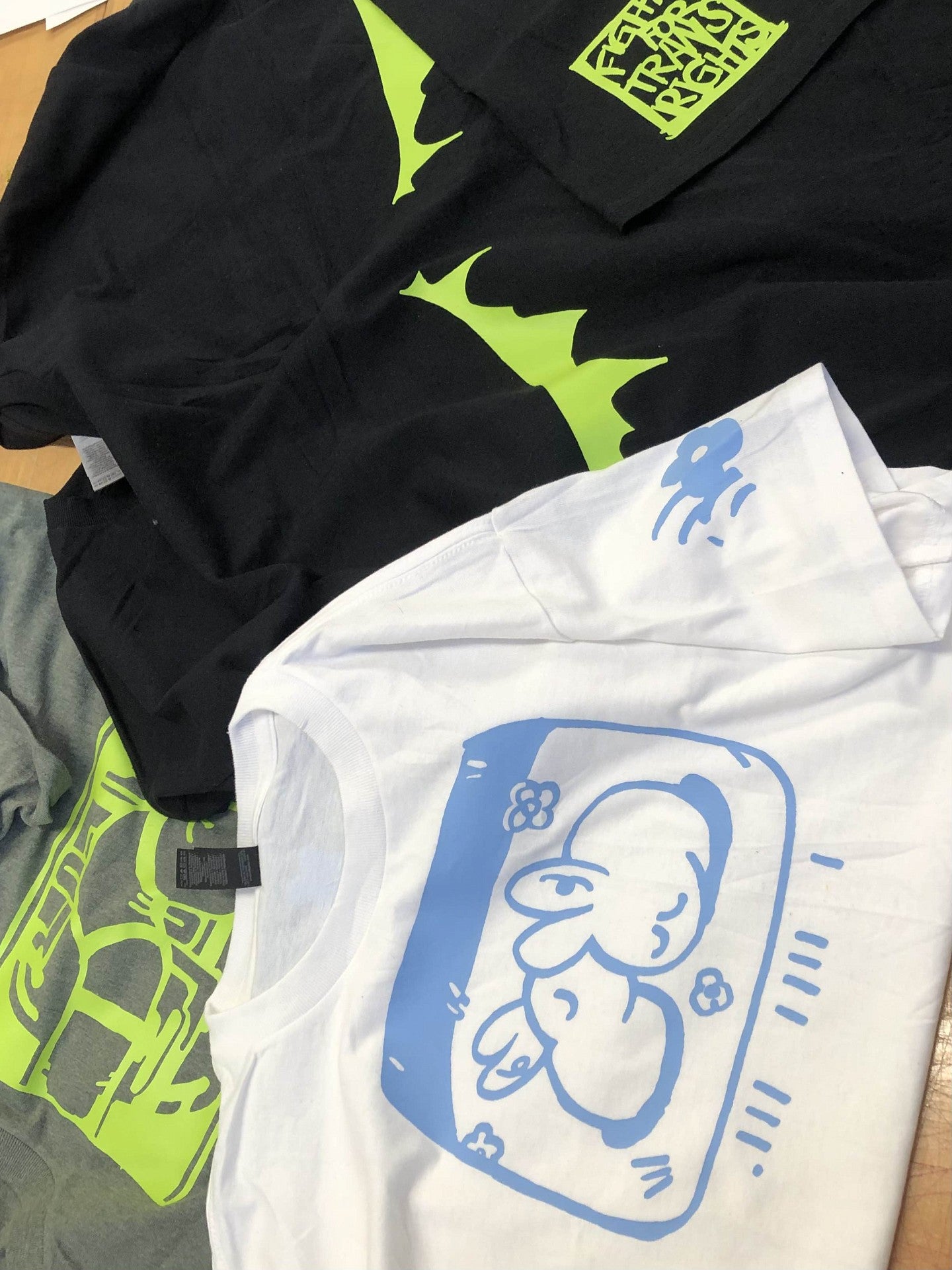Photo of Pop Up Shop tshirts. 