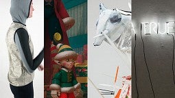 A photo collage of art and design