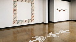 Textile art in a gallery