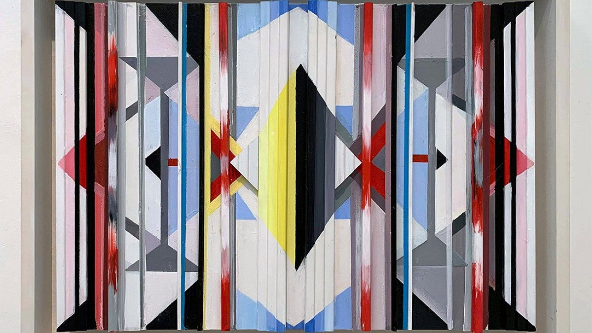 photo of a colorful bas relief artwork