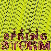 yellow rain with pink text "2013 Spring Storm"