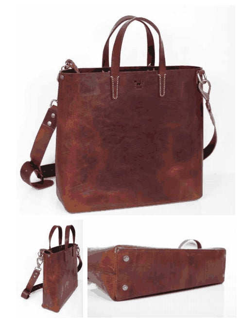 Kessler designed the Genuine Leather tote bag for Will® Leather Goods in 2012. It was manufactured in China. Photography courtesy Annah Kessler. leather tote bag