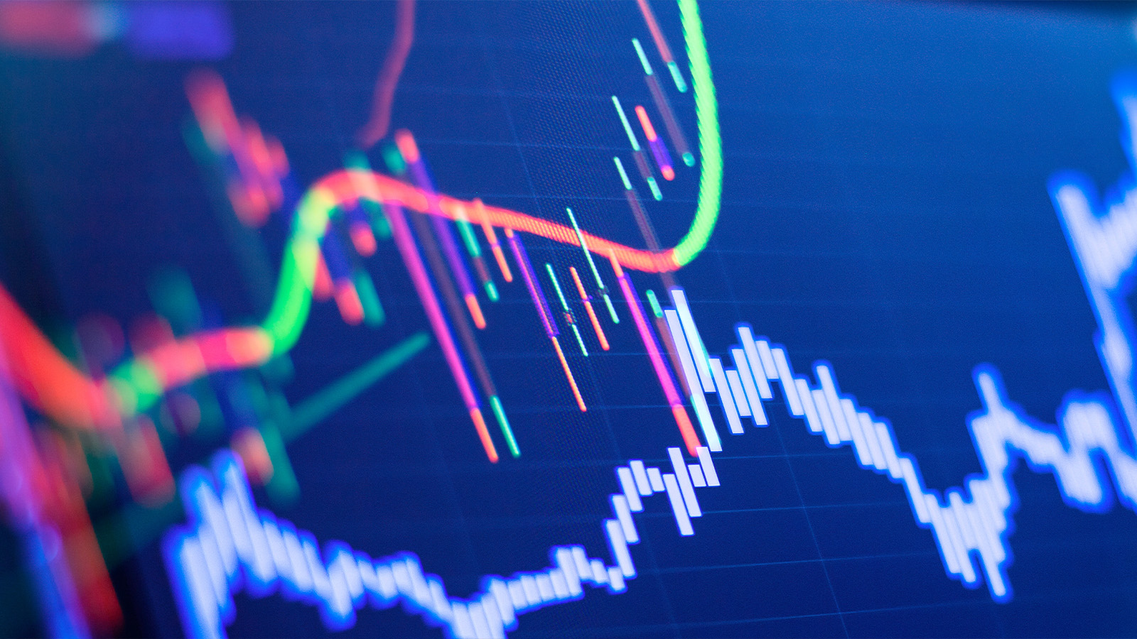 Digital chart showing business analytics