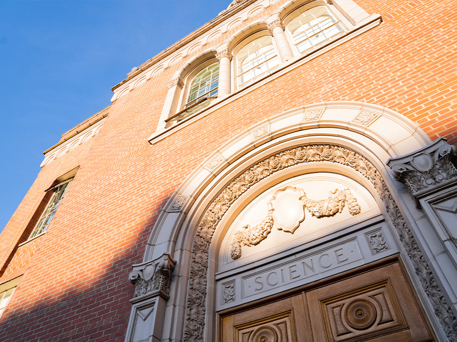 Condon Hall in the rising sun