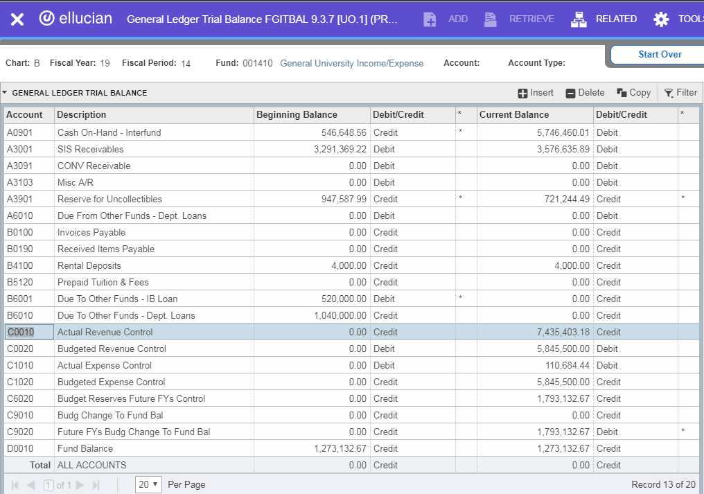 Banner General Ledger