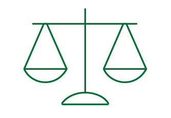 illustration of scales of justice