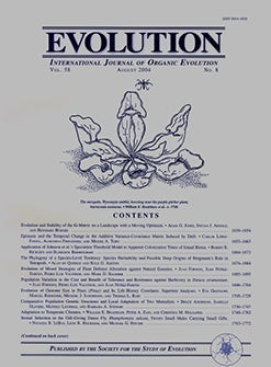 Cover of the International Journal of Organic Evolution from 2004