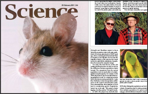Cover and article in Science magazine