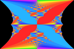 A colored image of a fractal 