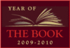 An open book, and the words "Year of the Book"