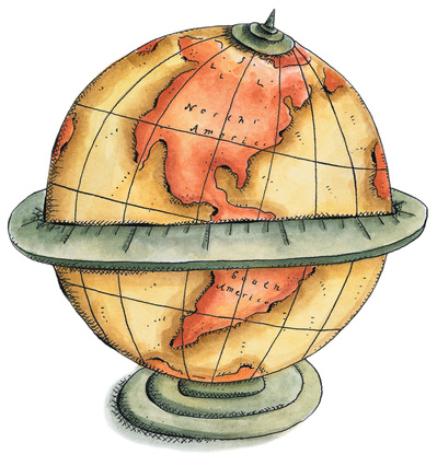 A world globe