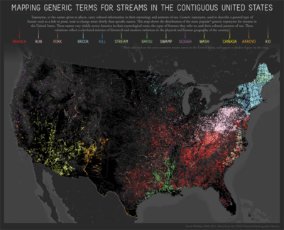 A map of the United States waterways