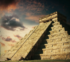 A Mayan temple