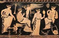 A story depicted on an ancient Greek urn