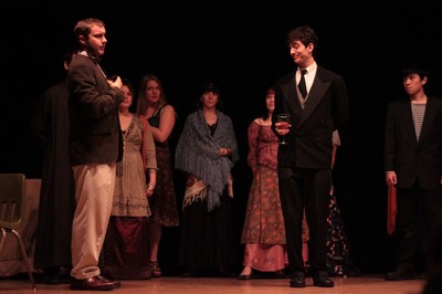 A group of students acting on stage