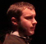 A young man acting