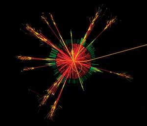 A computer image of a particle