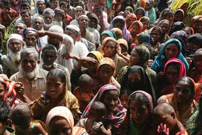 A crowd of people in Bangladesh