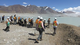 Geological field trip group