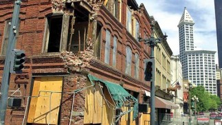 damaged building