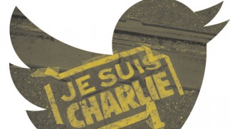 twitter symbol with "Je Suis Charlie" written inside