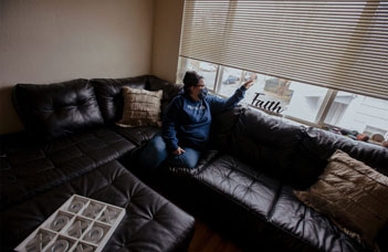 woman in living room