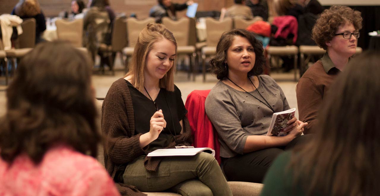 students learning