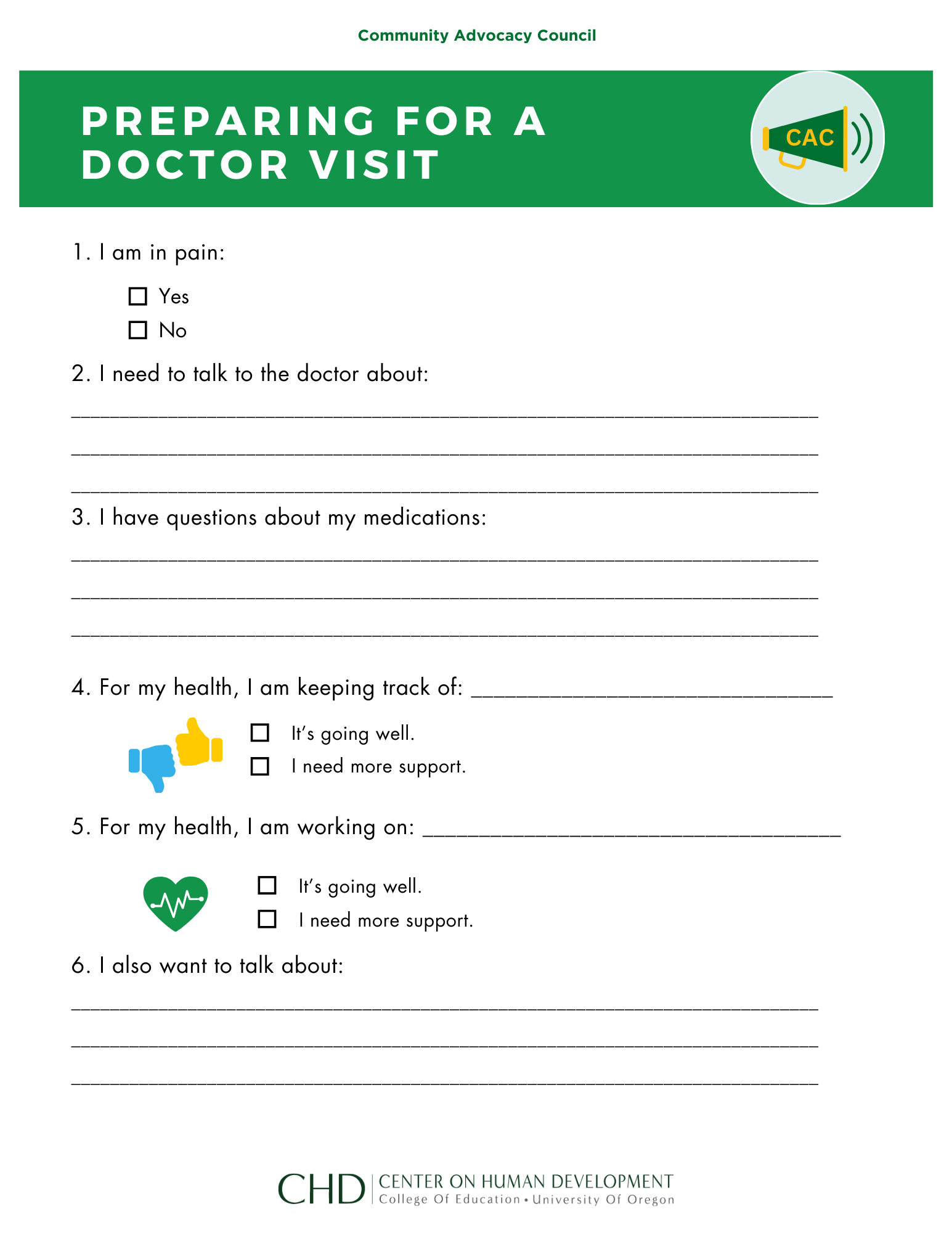 Preparing for a Doctor Visit