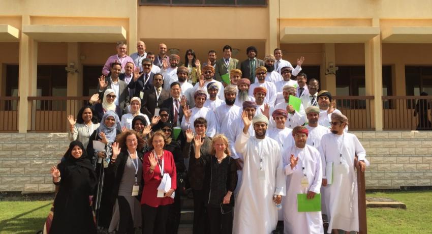 Geri Richmond with a group of participants