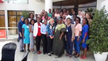 Geri Richmond with a group of participants