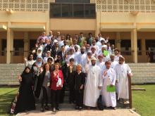 Geri Richmond with a group of participants